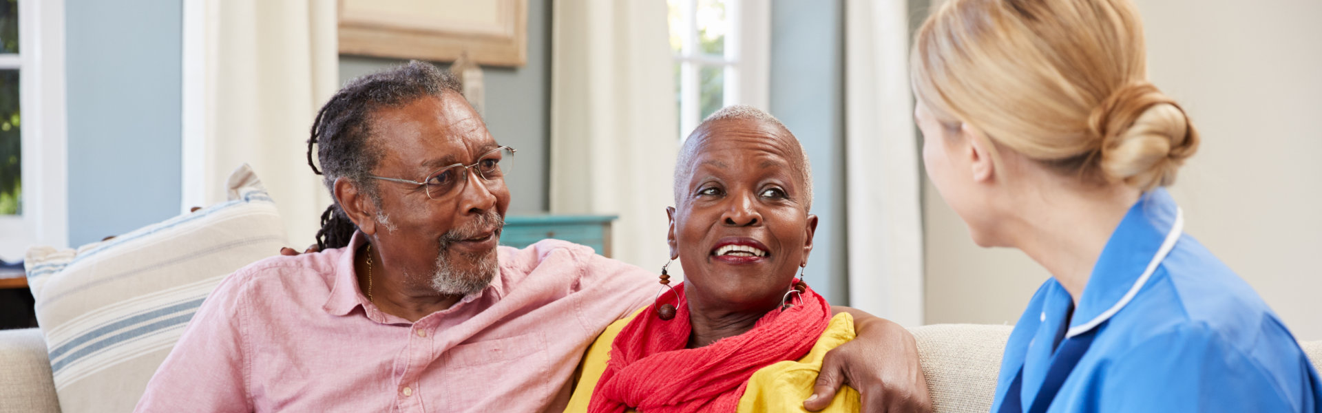 caregiver giving advise to her patient